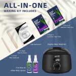 ANRUZ Waxing Set - Digitaler Wachswärmer mit 500g Wachsperlen & Nasenhaar-Wachs Kit