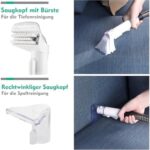 HAUSHOF Waschsauger 400W – Teppich- & Polsterreiniger, 28,5x15x26,5 cm, Weiß/Grau