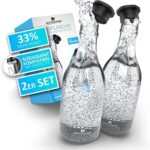 LICHTENWERK® 2X Premium Glasflasche für Sodastream Crystal 2.0