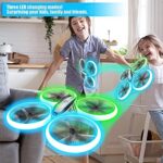 AVIALOGIC Q9s Kinder-Drohne mit Lichtshow, Höhenhaltung & Headless-Modus – RC Quadcopter mit 2 Akkus
