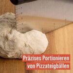 Chef Pomodoro Teigschaber – Edelstahl Teigkarte mit Rutschfestem Griff & Messskala