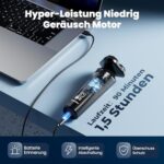 3D Elektrorasierer für Herren – Nass- & Trockenrasur, IPX7, Präzisionstrimmer, USB-C, 90 Min Laufzeit