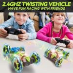 Dysaim RC Offroad Stunt Auto – 2,4 GHz Ferngesteuertes Auto für Kinder ab 6 Jahren, Indoor & Outdoor, 2 Akkus, Musik & Handsteuerung