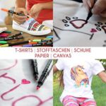 20 Waschmaschinenfeste Textilstifte – Ungiftig und Permanent für T-Shirts, Stofftaschen & mehr