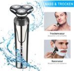 5-in-1 Elektrorasierer Herren - Nass/Trocken, Bart- & Nasentrimmer, Gesichtsbürste, LED-Anzeige