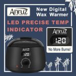 ANRUZ Waxing Set - Digitaler Wachswärmer mit 500g Wachsperlen & Nasenhaar-Wachs Kit