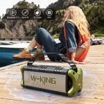 W-KING 50W Bluetooth Lautsprecher - 90W Peak, Tiefer Bass, 40h Akku, IPX6, NFC, AUX, Freisprechen