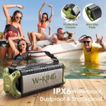 W-KING 50W Bluetooth Lautsprecher - 90W Peak, Tiefer Bass, 40h Akku, IPX6, NFC, AUX, Freisprechen