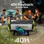 W-KING 50W Bluetooth Lautsprecher - 90W Peak, Tiefer Bass, 40h Akku, IPX6, NFC, AUX, Freisprechen