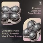 Skull Shaver Baron PRO – 4-Kopf Ersatzklinge für Pitbull, Palm & Butterfly Kiss – Bild 6
