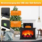 LED Kamin mit Flammeneffekt – Touch-Steuerung, USB & Batterie, Elektrischer Tischkamin für Zuhause – Bild 4