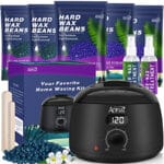 ANRUZ Waxing Set- Digital Wachswärmer Wachs Haarentfernung mit 500g Wachsperlen