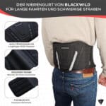 BLACKWILD Nierengurt – Motorrad Nierengurt für Herren & Damen, Lendenwirbelstütze, Grundschwarz