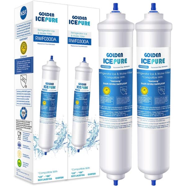 Wasserfilter Ersatz für Samsung DA29-10105J, DA99-02131B, HAFEX/EXP & LG Haier – GOLDEN ICEPURE RWF0300A