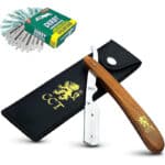 Cambridge Cutthroat® Rasier-Set – Missanda Hartholz & Edelstahl, Professioneller Friseur-Rasierer für Bart & Schnurrbart