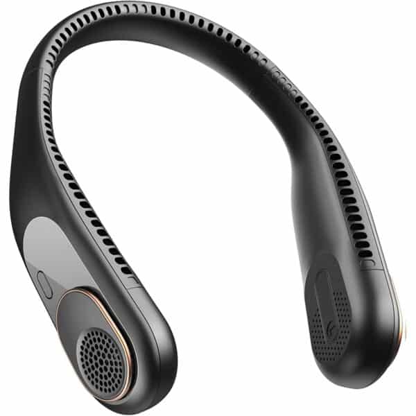 SWEETFULL Tragbarer Nackenventilator, 4000mAh Akku, 3 Stufen, USB, Leise, Bis zu 9 Stunden