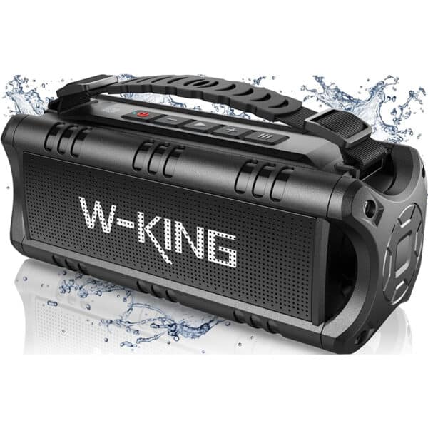 W-KING 30W Bluetooth Lautsprecher - Tragbare Boombox mit sattem Bass, IPX6, 24h Spielzeit, USB/TF/AUX, EQ