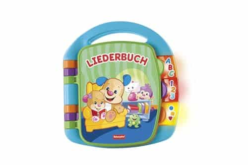 Fisher-Price Lernspaß Liederbuch – Musikbuch für Babys, ab 6 Monaten, Deutsche Version