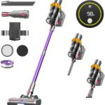 Anyson Kabelloser Staubsauger 45000Pa – 550W, 70 Min Laufzeit, 1.6L, Leise mit LED-Display & Anti-Tangle-Bürste