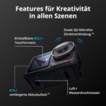 DJI Osmo Action 5 Pro 4K Kamera, 1/1,3" Sensor, OLED Touchscreens, Stabilisierung, Ideal für Sport & Vlog