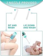 Portable Po- & Intimdusche 500ML – Mit 2 Düsen & Knopf, Ideal als Peri Bottle & Vaginaldusche