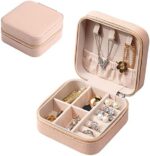 Eucomir Mini Schmuckkästchen für Damen – Reise-Schmuckbox aus PU-Leder, Klein & Praktisch für Ringe, Ohrringe & Ketten