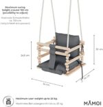 MAMOI® 3-in-1 Holz-Babyschaukel für Drinnen