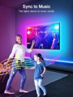 RGB LED Hintergrundbeleuchtung für TV (5M/16.4ft) - Musik-Sync, geeignet für 32"-80" Fernseher - Party & Dekor