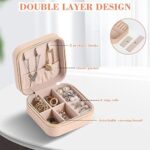 Eucomir Mini Schmuckkästchen für Damen – Reise-Schmuckbox aus PU-Leder, Klein & Praktisch für Ringe, Ohrringe & Ketten