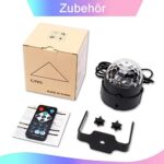 SEBRUANC Disco Kugel – 3W RGB Musikgesteuertes Partylicht mit Fernbedienung, 360° Rotierend für Zuhause, Geburtstagsfeiern, KTV und Weihnachten