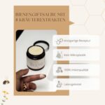 bedrop Bee Cream Bienengiftsalbe - Hochdosiert mit Bienenwachs & 8 Kräuterextrakten, Kühlend & Wärmend