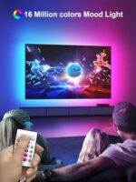 RGB LED Hintergrundbeleuchtung für TV (5M/16.4ft) - Musik-Sync, geeignet für 32"-80" Fernseher - Party & Dekor