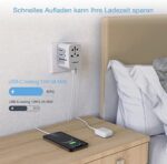 TESSAN Reiseadapter Weltweit - Universal Reisestecker