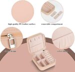 Eucomir Mini Schmuckkästchen für Damen – Reise-Schmuckbox aus PU-Leder, Klein & Praktisch für Ringe, Ohrringe & Ketten