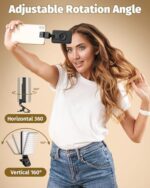 Selfie Licht 80 LED, 3000-6500K, 5 Modi, 2000mAh Akku, CRI 95+ für iPhone, iPad, Laptop & Kamera