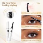 ANLAN Beheizbare Wimpernzange – 15s Aufheizen, 3 Heizmodi, 24h Halt, LED & Type-C
