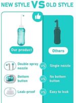 Portable Po- & Intimdusche 500ML – Mit 2 Düsen & Knopf, Ideal als Peri Bottle & Vaginaldusche