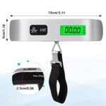 Blendura Kofferwaage Digital mit Haken, Gepäckwaage Travel mit Temperatursensor
