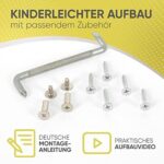 RAWVEL® Bettgitter grau 1,8m – Laborgeprüft, Rausfallschutz für Kinder & Elternbetten – Inkl. deutscher Anleitung & Video
