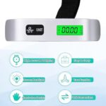 Blendura Kofferwaage Digital mit Haken, Gepäckwaage Travel mit Temperatursensor