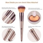 HEYMKGO Make-up Pinsel Set 15-teilig, Profi-Schminkpinsel mit PU-Leder Tasche