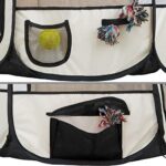 tectake® Welpenlaufstall, Tierlaufstall, Wurfkiste für Hund, Katze, Kaninchen, Auslauf, Gehege für Wohnung oder Camping