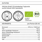 Primal State® Bio C8 MCT Öl [500ml] - 300% mehr Ketone, 99,8% reine Caprylsäure, Glasflasche mit Ausgiesser