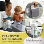 RAWVEL® Bettgitter grau 1,8m – Laborgeprüft, Rausfallschutz für Kinder & Elternbetten – Inkl. deutscher Anleitung & Video