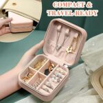 Eucomir Mini Schmuckkästchen für Damen – Reise-Schmuckbox aus PU-Leder, Klein & Praktisch für Ringe, Ohrringe & Ketten