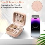 Eucomir Mini Schmuckkästchen für Damen – Reise-Schmuckbox aus PU-Leder, Klein & Praktisch für Ringe, Ohrringe & Ketten