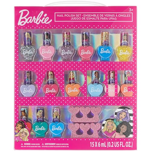 Barbie Kinder Nagellack Set (18-teilig) – Ungiftig, abnehmbar