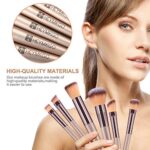 HEYMKGO Make-up Pinsel Set 15-teilig, Profi-Schminkpinsel mit PU-Leder Tasche