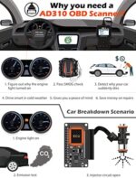 ANCEL AD310 OBD2 Auto-Diagnosegerät – Fehlercodeleser für alle Fahrzeuge ab 1996