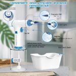 Elektrisches Ohrenschmalz Entferner Set – Wiederaufladbar, 4 Reinigungsmodi, 9+1 Ohr Tipps, Sicher & Effektiv